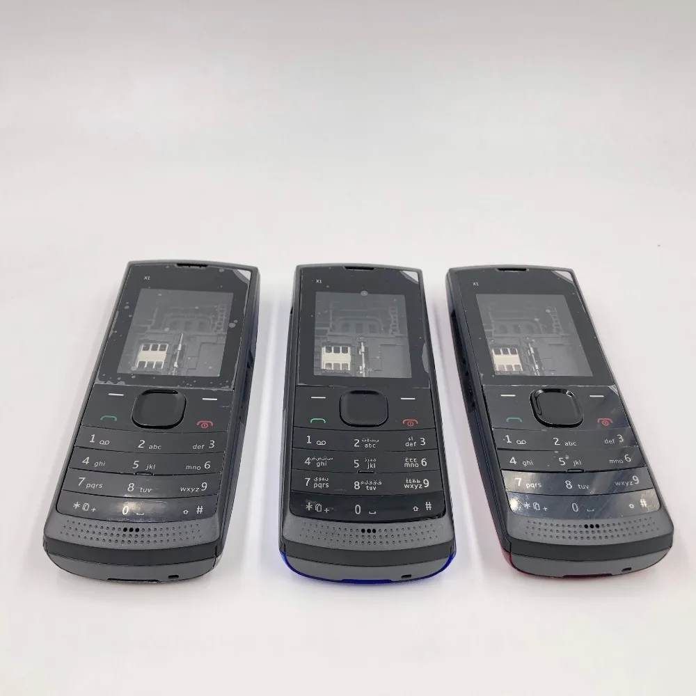 

10Pcs/Lot Full Housing Case For Nokia X1-00 X1-01 Front Frame+Battery Door+Middle Cover+English Keypads