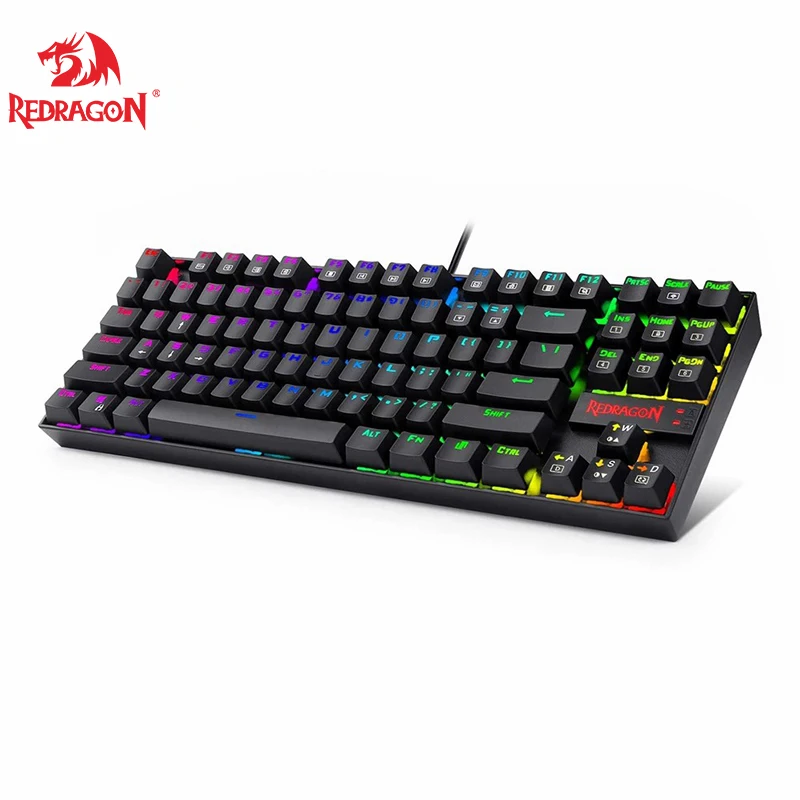 

Проводная Механическая игровая клавиатура Redragon KUMARA K552, RGB подсветка, 87 клавиш, синие переключатели, K552RGB для ПК геймеров