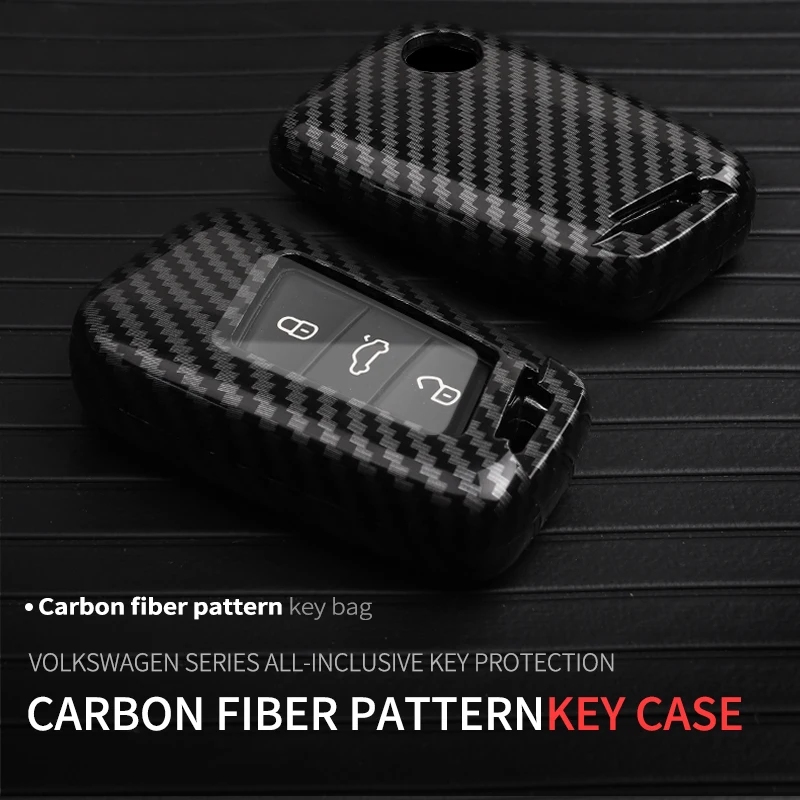 

ABS+TPU Carbon Fiber Car Key Case Bag For VW Volkswagen Passat B8 Magotan GTE CC Viloran Arteon 2019 2021 2022 2023 Accessories