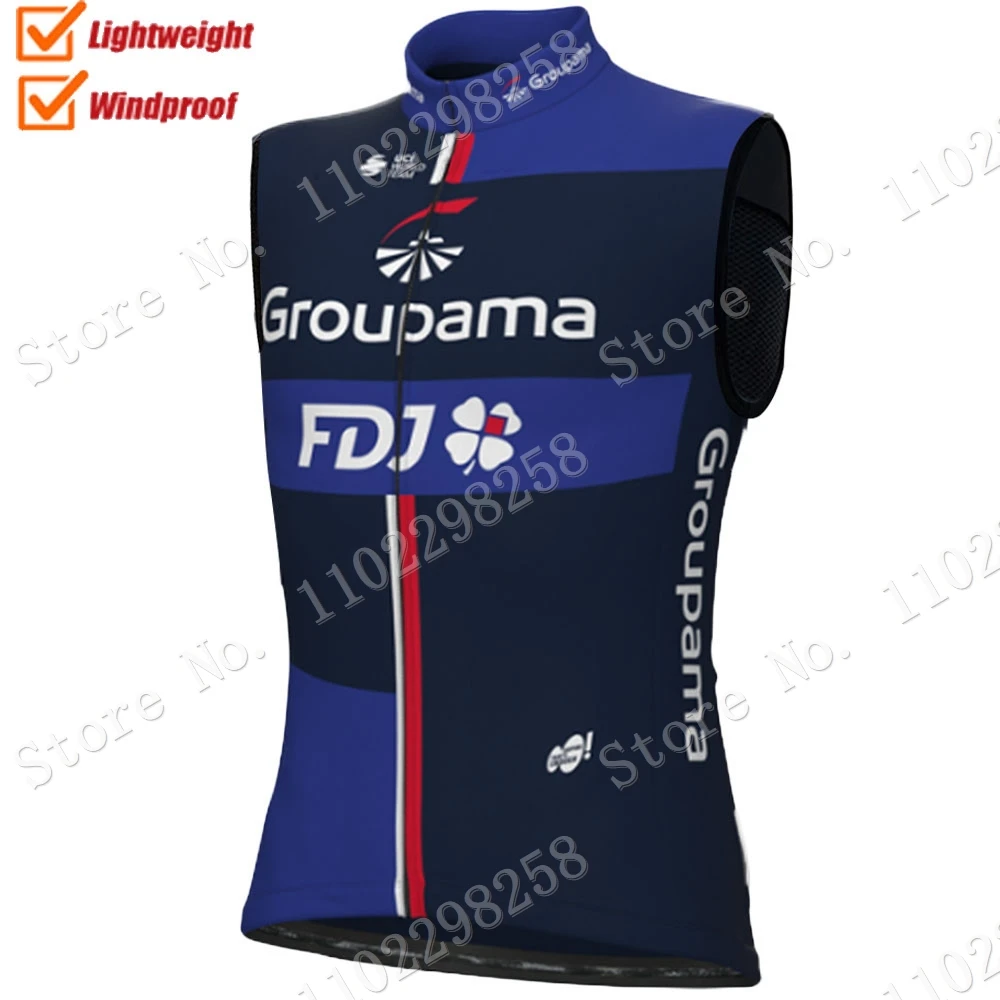 

Cycling Vest FDJ Team 2023 Wind Vest Windproof Lightweight Race Road Cycling Jersey Sleeveless MTB Maillot Ropa gilet