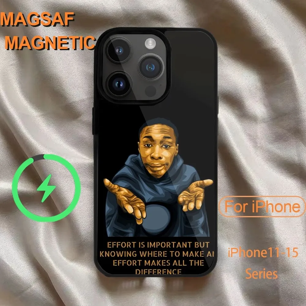 Забавный плотный мультяшный чехол Khaby для телефона iPhone 14 13 12 11 15 Pro Max Magsafe