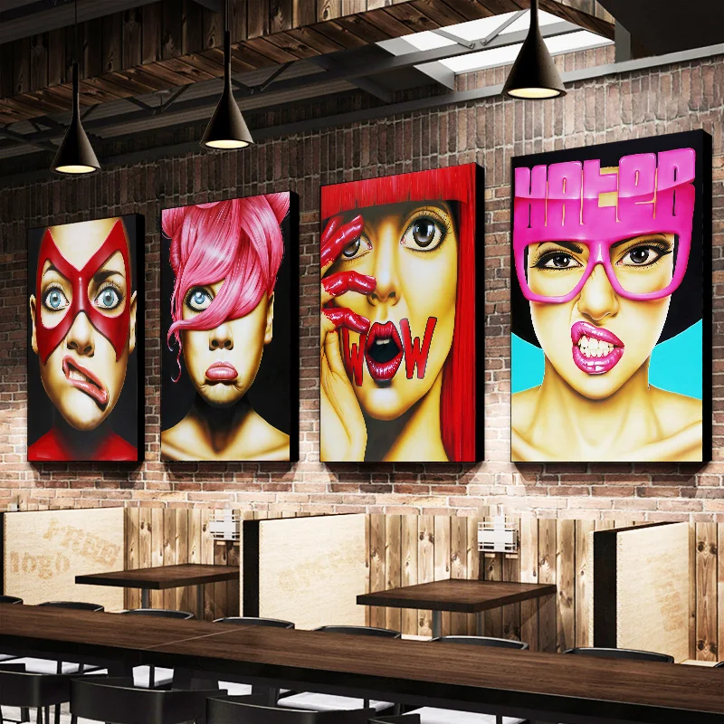 

Woman Faces 5D DIY Diamond Painting Bar Club Wall Decor Picture Mosaic Mosaic Western Modern Coffee Shop Wall Art Decoration