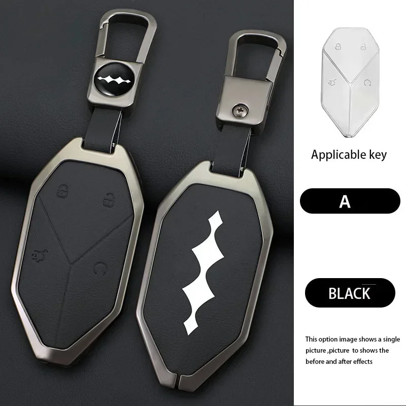 

Кожаный чехол для автомобильного ключа из цинкового сплава, брелок для BYD Formula Leopard SUPER 5 SUPER 8 SUPER 3 9, защитный держатель, аксессуары