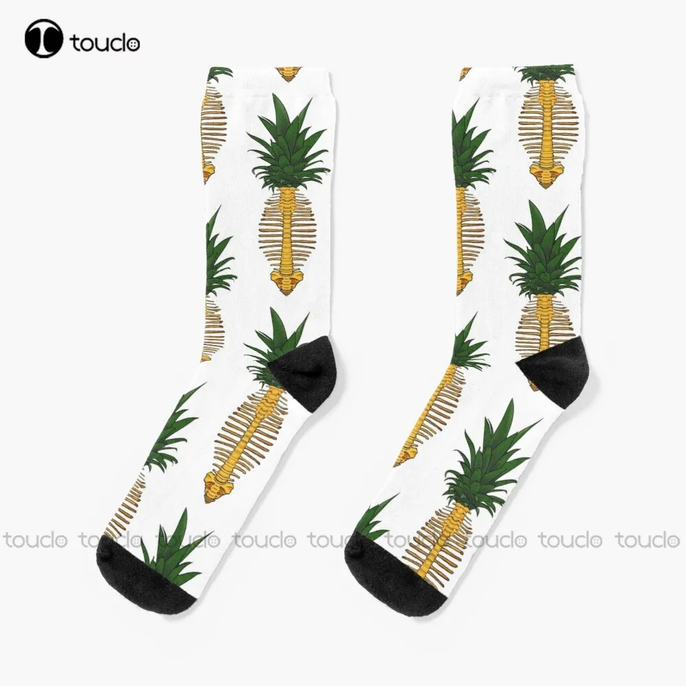 

Spineapple Pineapple Spine Bone Socks Running Socks Unisex Adult Teen Youth Socks Design Cute Socks Creative Funny Socks