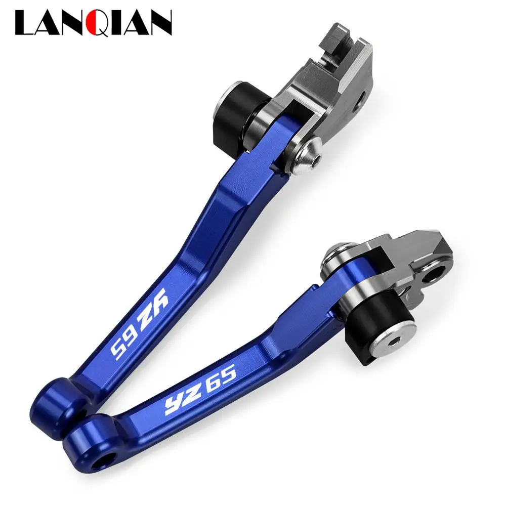 

For YAMAHA YZ65 2018 2019 2020 2021 2022 CNC Aluminum Motorcoss Pit Dirt Bike Pivot Foldable Brake Clutch Levers With LOGO YZ65