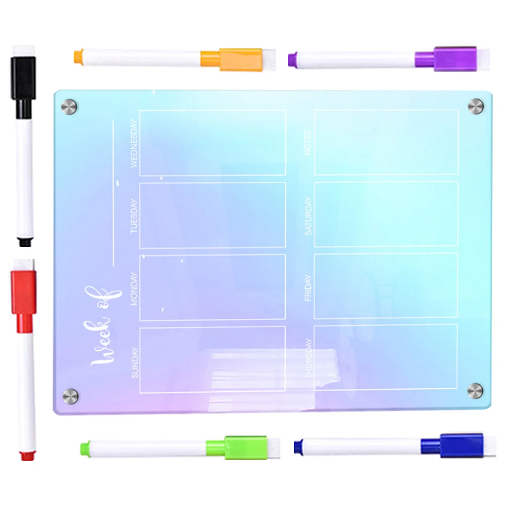 

Стираемая доска для письма, холодильник, еженедельный холодильник, сухая стираемая Магнитная акриловая Небольшая доска, список дел, ежедневник