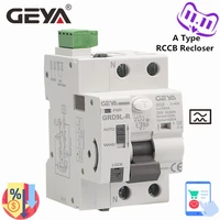 geya type a rcd auto recloser modular circuit breaker 40a 63a 30ma 100ma 300ma safety switch 220v