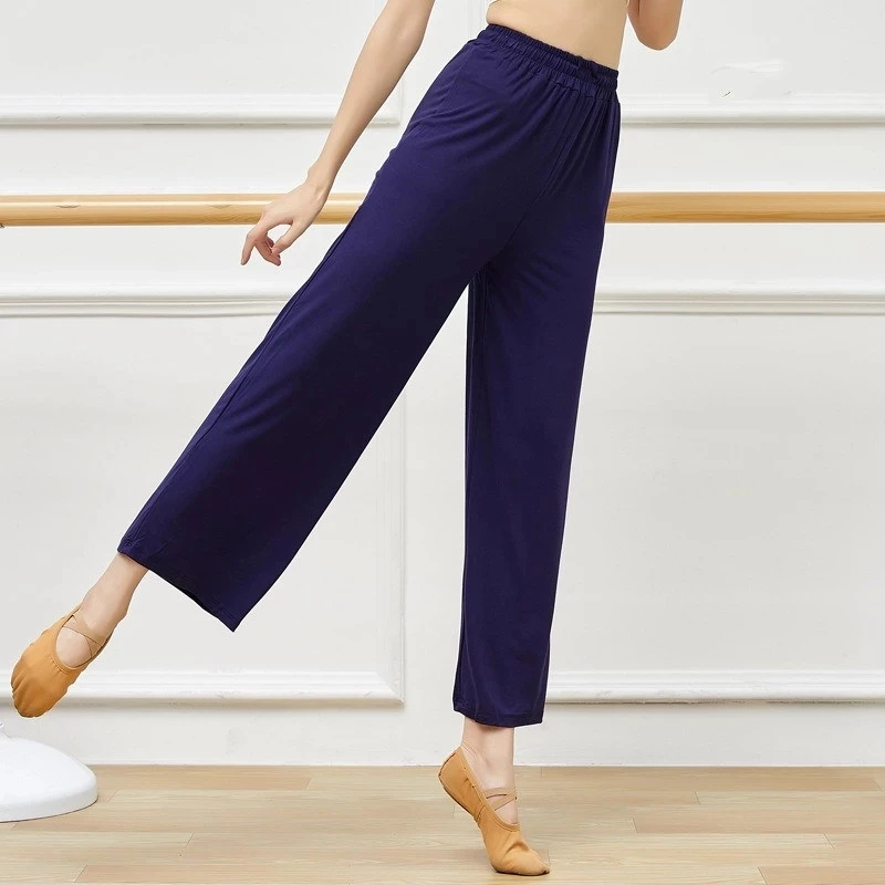 

Modal Wide Leg Pants High Waist Straight Trousers Women Modern Dance Practice Wear Yoga Dress Classical Dance Clothes Stretch