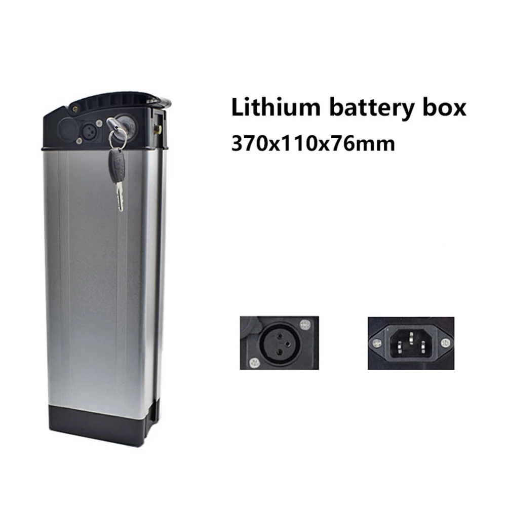 

Durable 1*Battery Box+2*Keys Case ONLY DC2.5/con For 1865o Lithium Battery 370x110x76mm 850g For Electric Bicycles