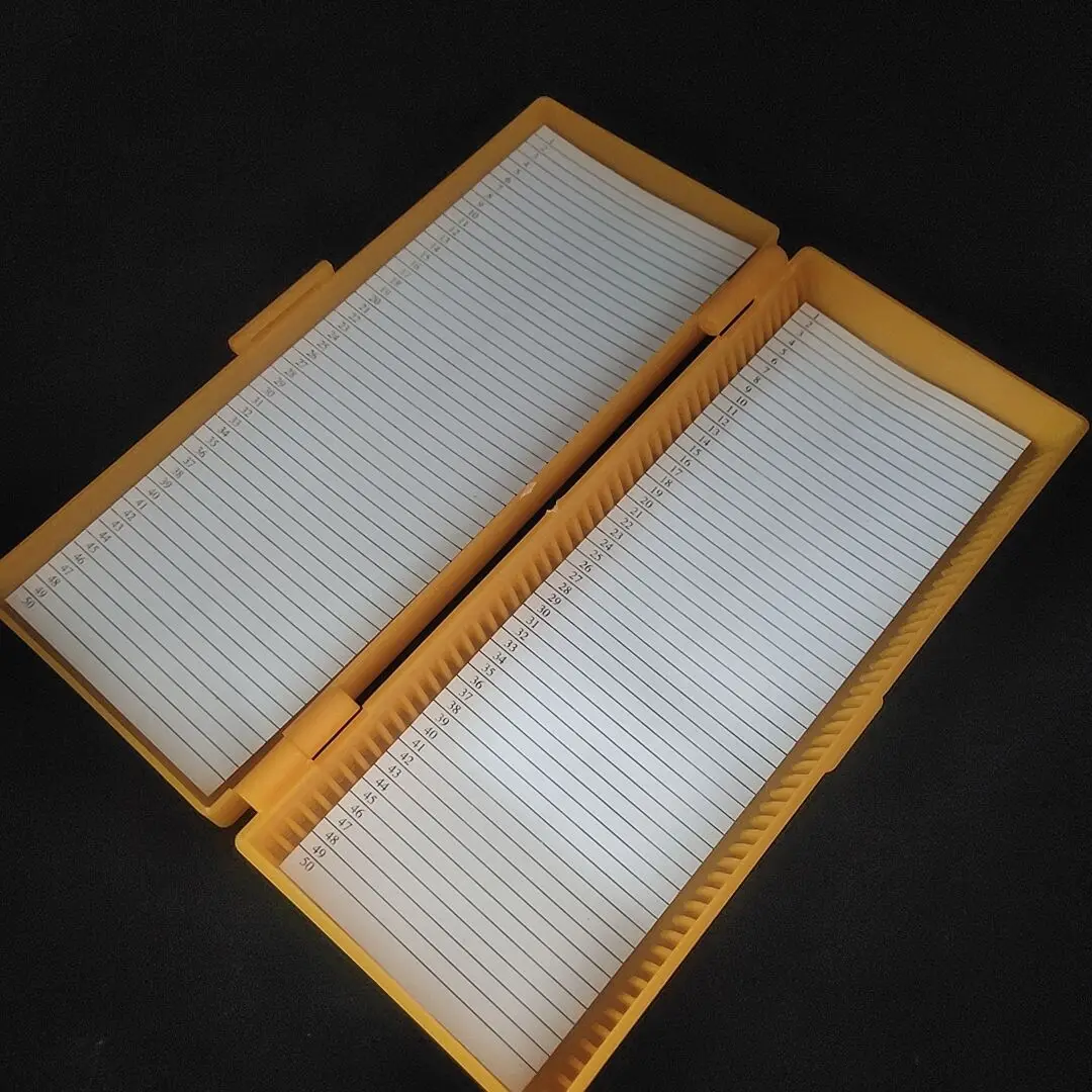 

Пластмассовые слайды для микроскопа Box 50 шт. чехол для хранения патологических слайдов