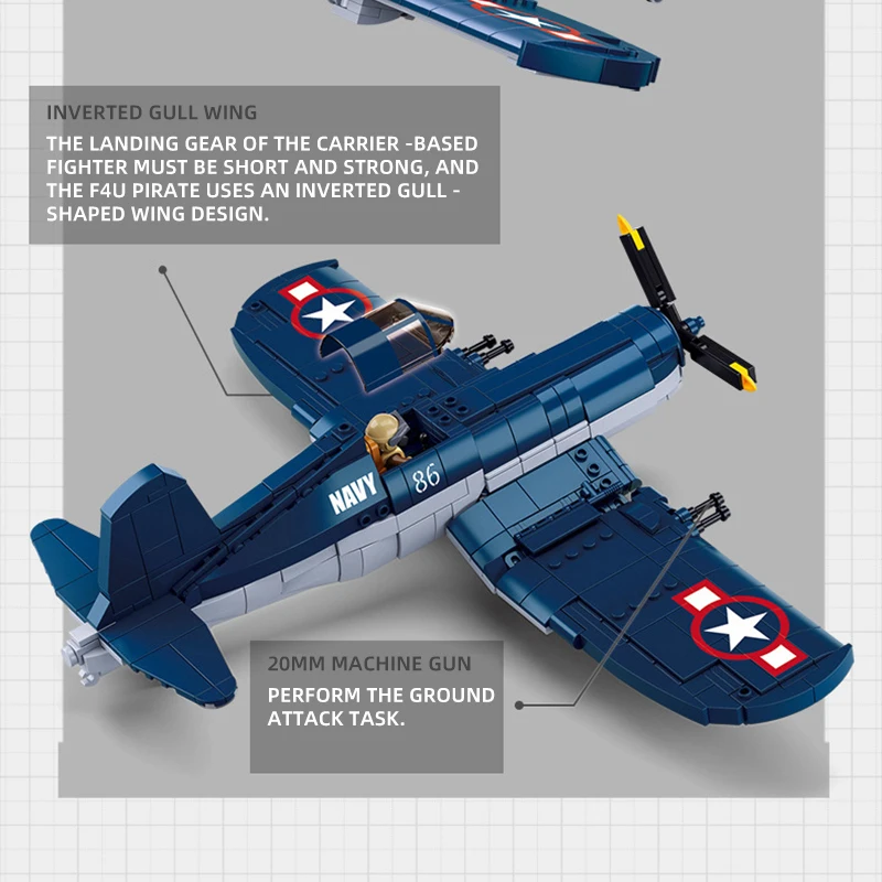 M38-B1109 Набор Строительных Блоков 550 Шт. Военные Модели Самолетов И Солдат Времен