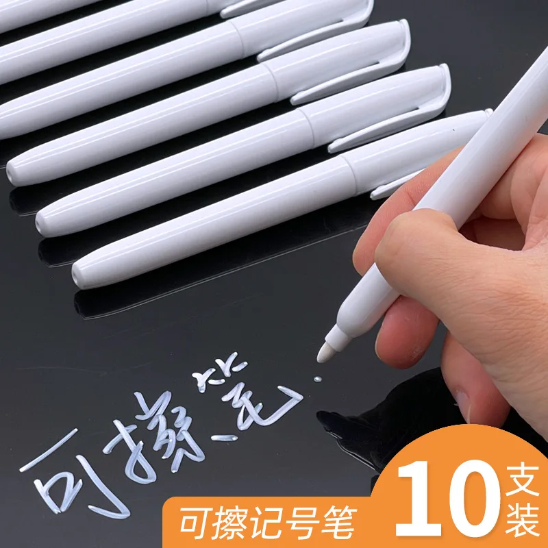 

Белая ручка для белой доски, белый стираемый маркер, маркер на водной основе, Водорастворимая зеленая ручка без пыли, стираемая ручка для че...