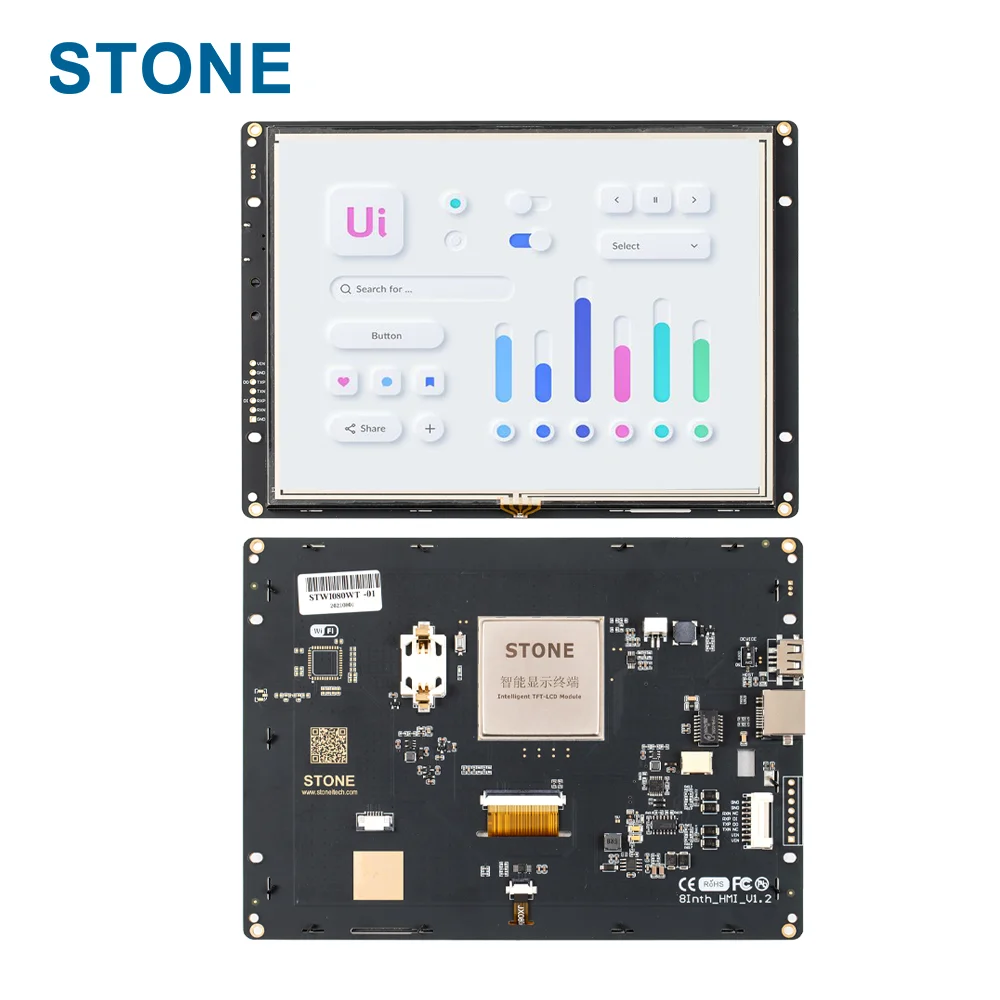 

STONE 8.0 Inch HMI TFT LCD Touch Module with TTL/RS232/RS485 Interface for Industrial Use