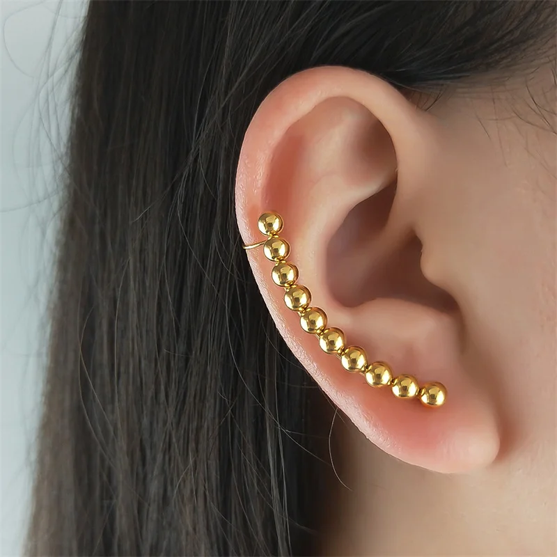 

1pc New Fashion Elegant Minimalist Piercing Stainless Steel Punk Clip on Earrings Vintage Ear Cuff Stud Clip Earring Gifts E9556