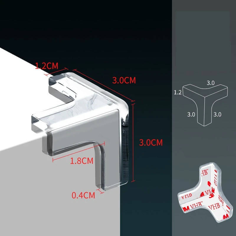 4/8/12/16Pcs Baby Safety Corner Protection Table Silicone Edge Corner Guard Transparent Anti Collision Desk Protection Cover