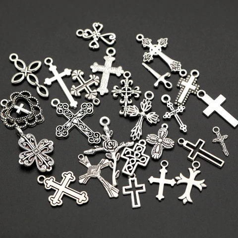 30 шт. винтажные металлические крестики-подвески REGELIN