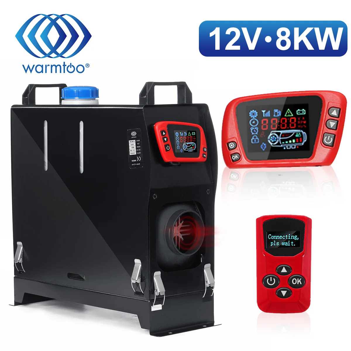 

Warmtoo 8KW Diesel Air Heater All in One 12V Car Heater with LCD Switch Remote Control For Car Van Truck RV Bus Boats Trailer