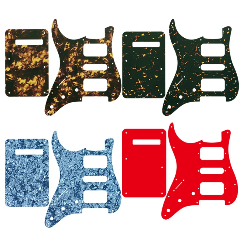 

5pcs Custom Quality Guitar Pickguard -For US Left Handed 11 Screw Holes Start Humbucker HSH Scratch Plate & Back Plate