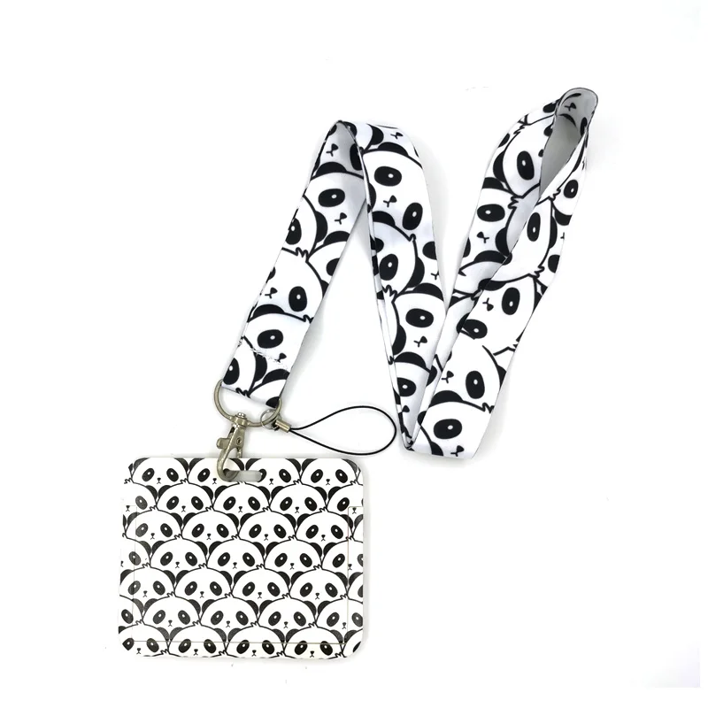 

Шнурок с рисунком панды, брелок для ID-карты, шнурок для ключей, ремешок на шею, кольцо для ключей