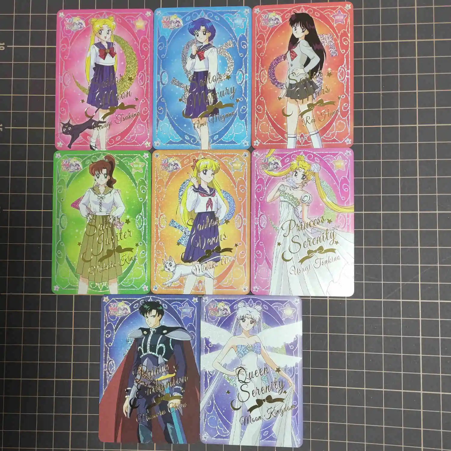 8 шт./компл. Diy Self Made Tsukino Usagi Ssr Коллекционная карта горячего тиснения Цвет Flash Jk