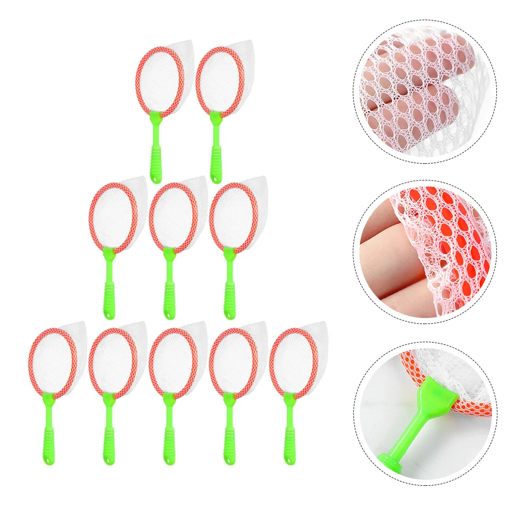 

10 Pcs Portable Insects Catching Net Fish Catcher Net Fishing Net for Kids Children