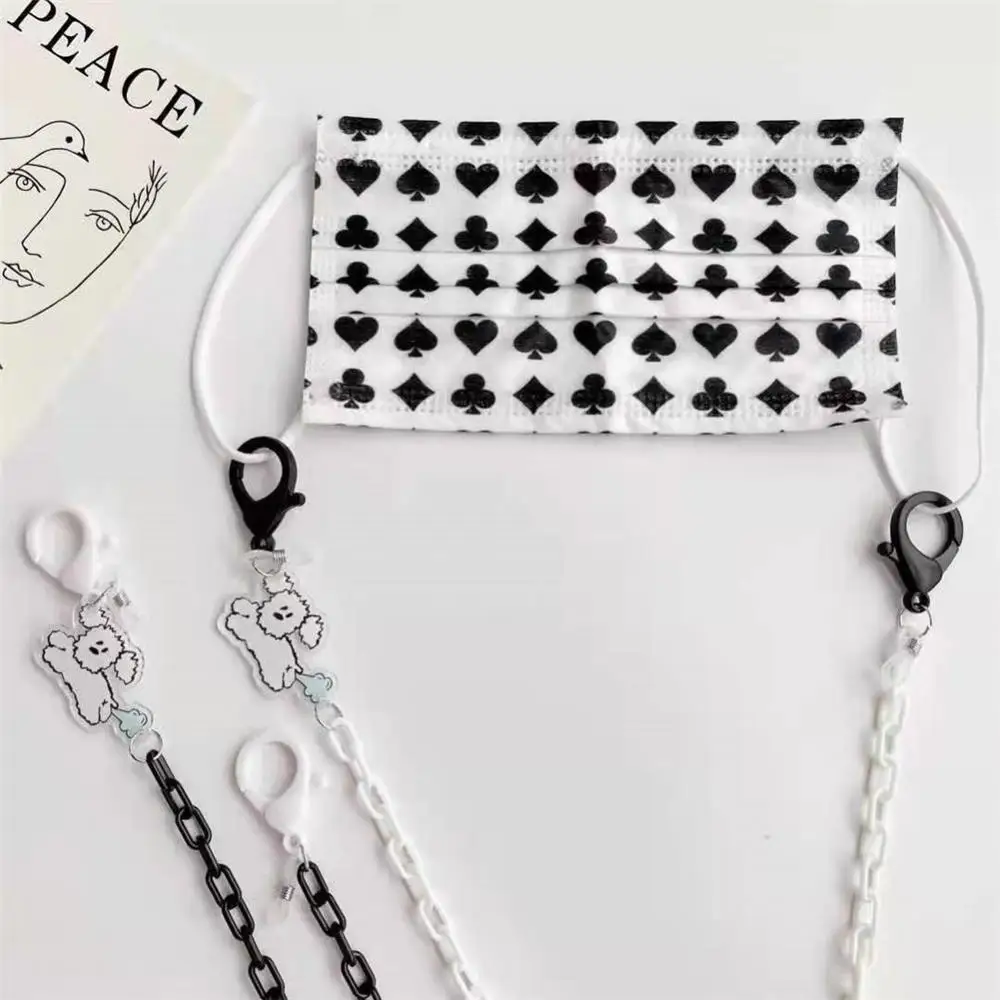 

Net Red Fashion Mask Hanging Rope Universal Mask Rope Hanging Belt Acrylic Eyeglasses Chain Anti-lost Accessories Tools Creative