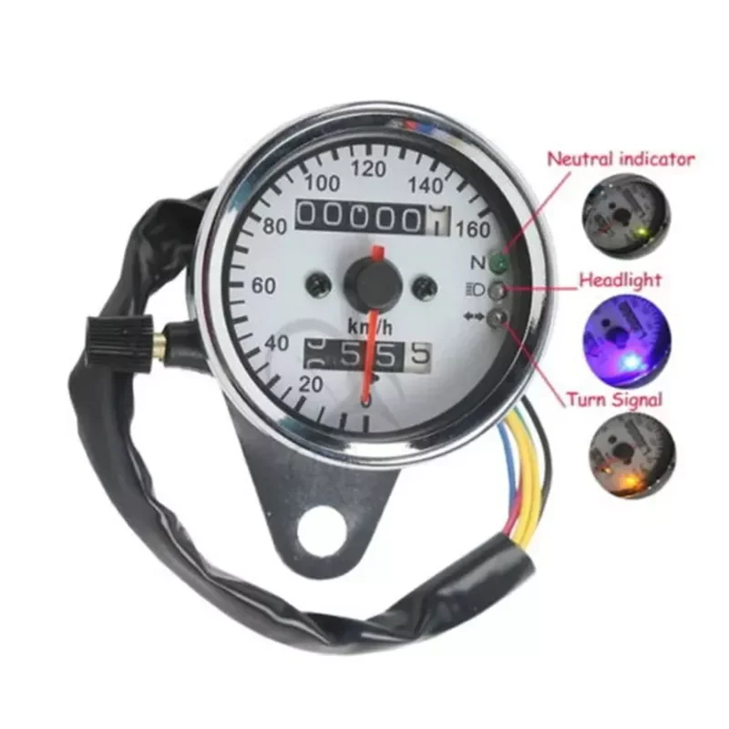 

Motorcycle Dashboard Digital Speedometer Gauge Dual Speed ​​Meter Easy Installation Odometer