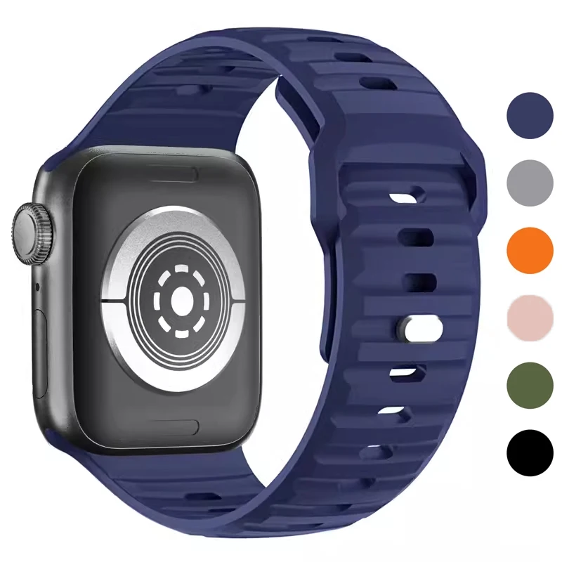

Soft Silicone Band For Apple Watch Strap 49mm 45mm 41mm 44mm 40mm 42mm 38mm Sport Bracelet iWatch Ultra 3 4 5 SE 6 7 8 Watchband