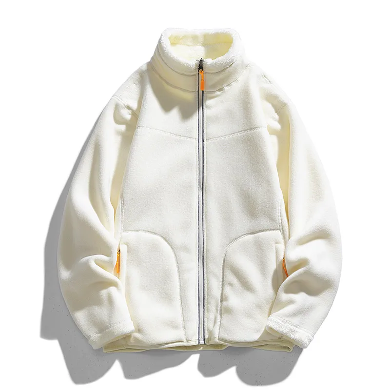 KKSKY Men's/women's Jacket Clothing Winter Double-sided Cashmere Fleece Zipper Male Coat Warm Thick Polyester Man Jackets L-5XL