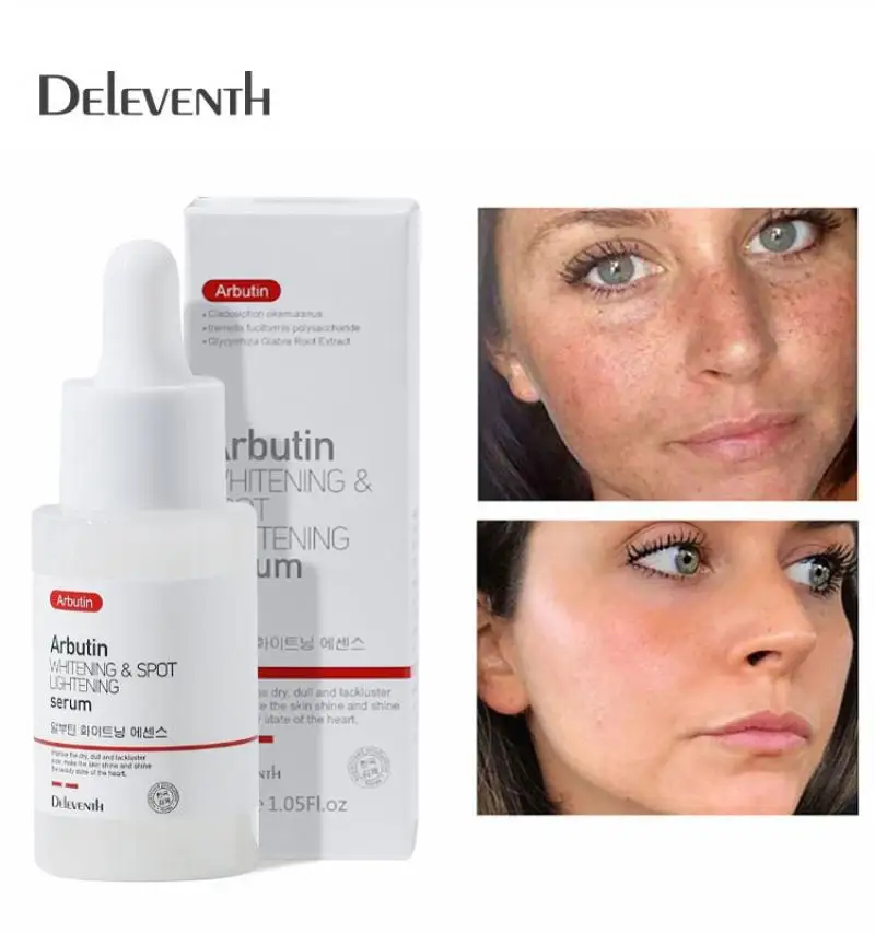 

Deleventh Arbutin Whitening Freckle Face Serum Hyaluronic Acid Essence Fade Fine Lines Firming Moisturizing Brighten Serum 37ml