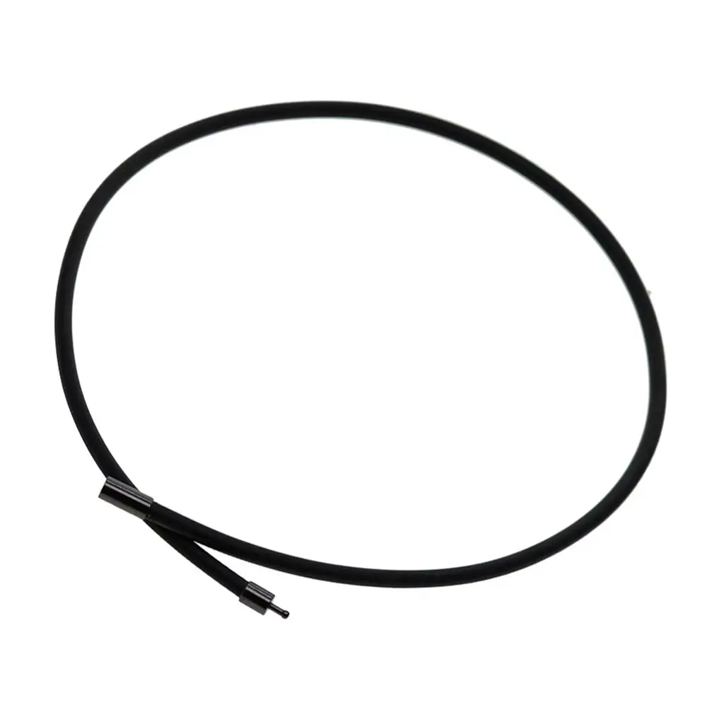 

Black rubber necklace w / clasp 45/50/55 / ​​60cm for DIY
