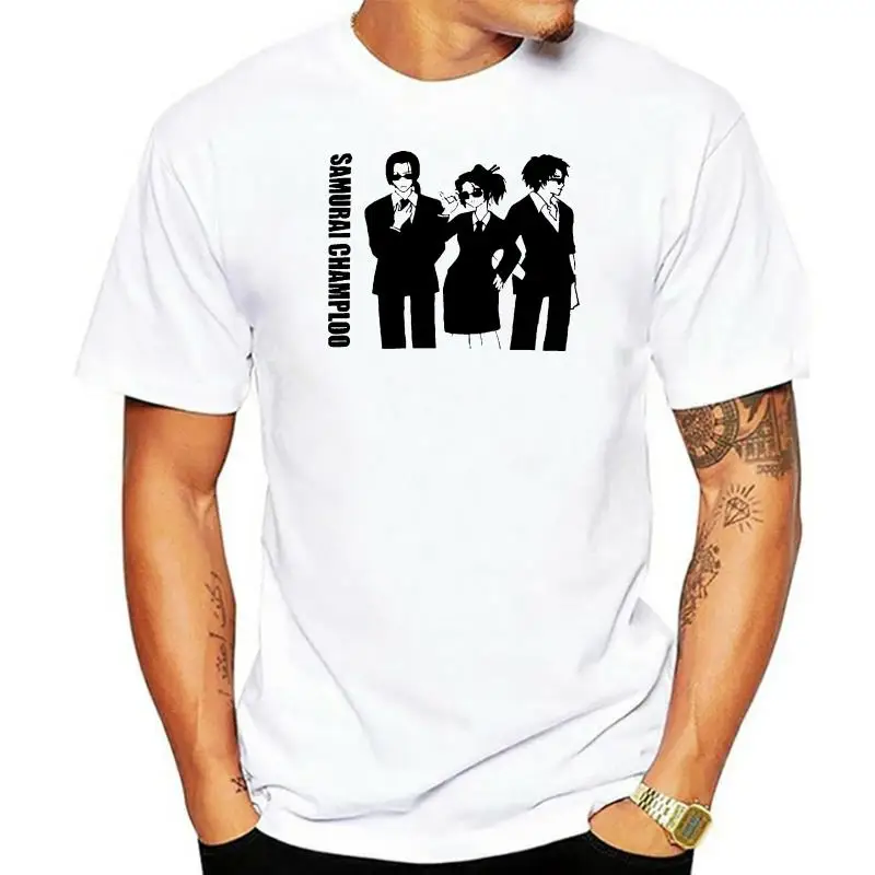 

Samurai Champloo-летние рубашки в черном и черном цвете, белые рубашки, S-3XL