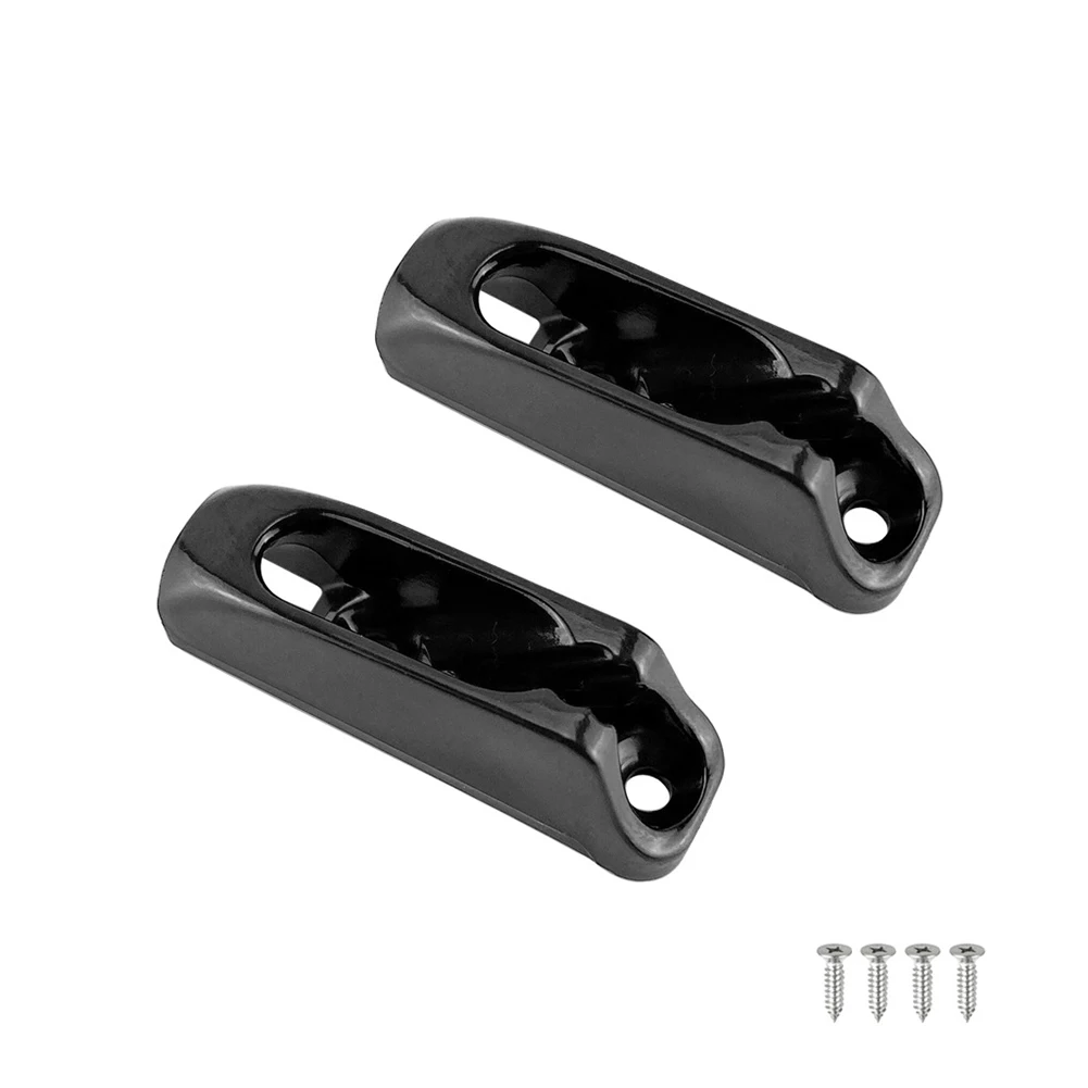 

~2pcs Black Nylon 1Jam Cleat Self-lock Rope Cord Tensioner Runner For Outdoor Safety Canoeing Kayak Surfing Boat Accessories
