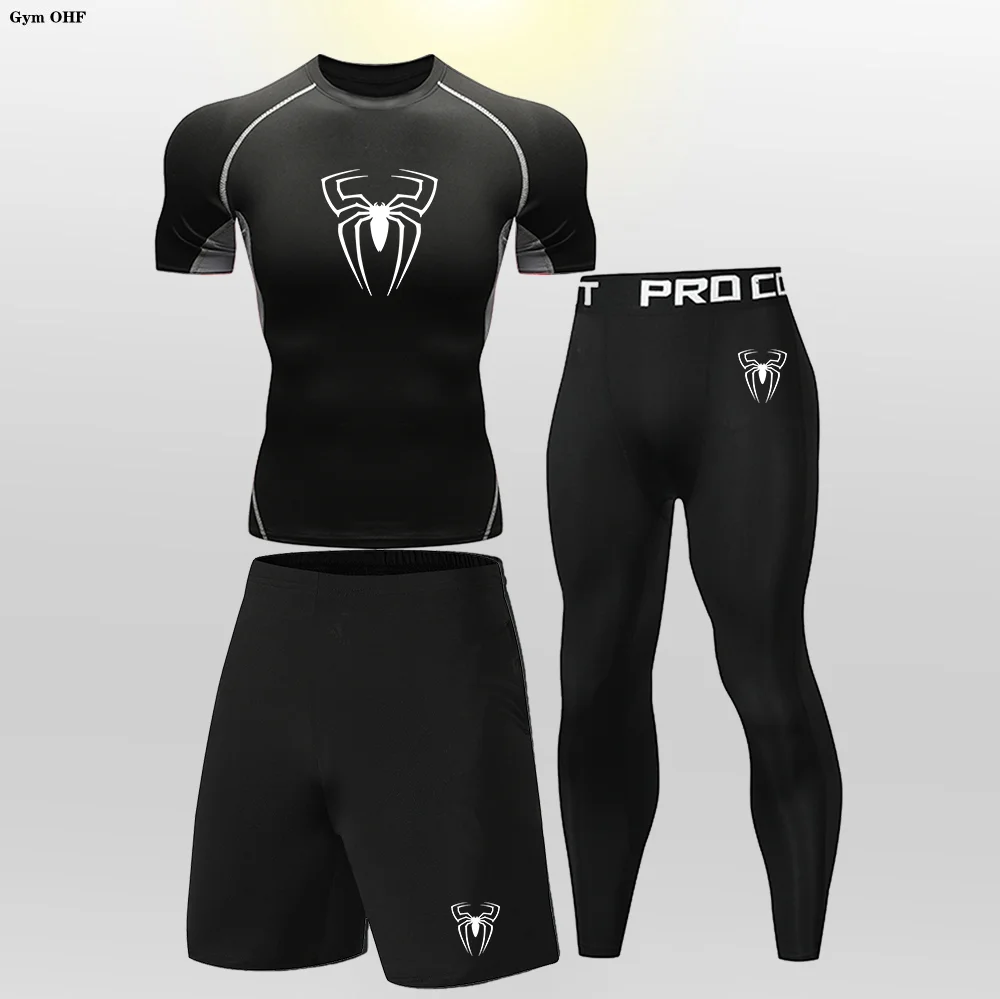 Лето 2014 компрессионный спортивный костюм для мальчиков тренажерного зала