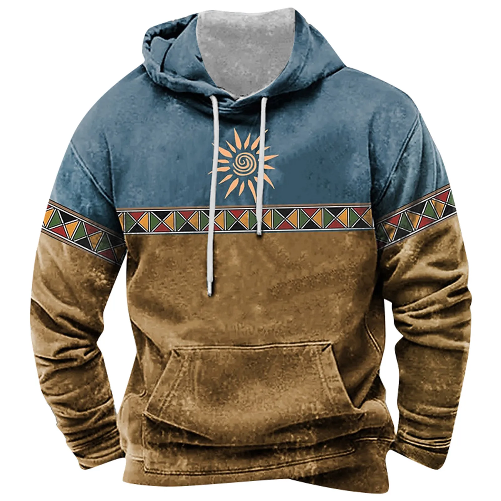 

Свитшот мужской с капюшоном, большие размеры, Повседневная Уличная одежда, с принтом, подходящий цвет, Осень-зима