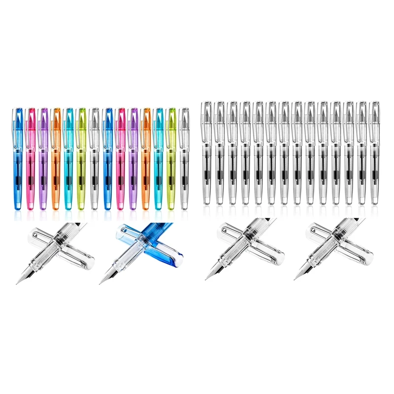

16 Pen Refillable Disposable Pen For Writing Fine Tip Signature Ink Pen Piston Filler Pen For Drawing