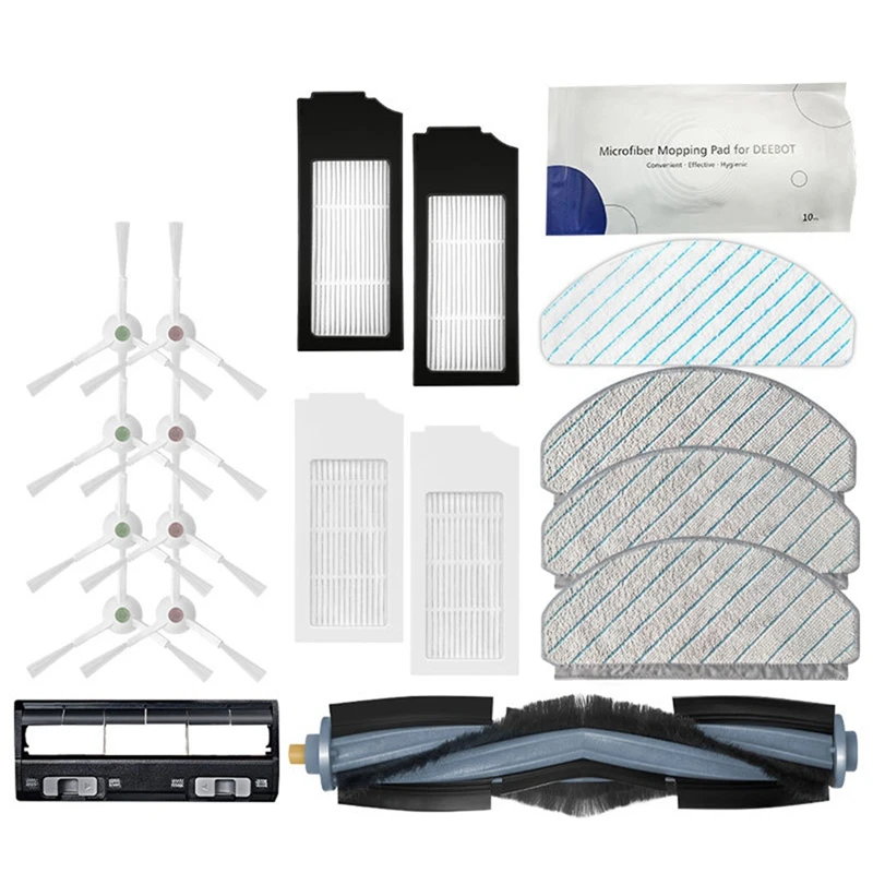 

Main Brush, Side Brush Filter And Mop Cloth Accessories Replacement For Ecovacs Deebot T10 Robot Vacuum Cleaner