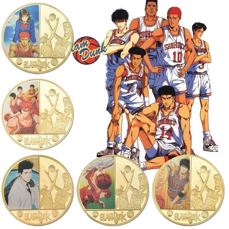 Новый Slam Dunk Hanamichi Sakuragi аниме периферийные фигурки памятные монеты творческая