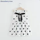 Детское хлопковое платье без рукавов, с принтом