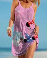 disney womens summer camis party beach dress plus size new pine needle vintage straps ruffled mickey minnie dress large