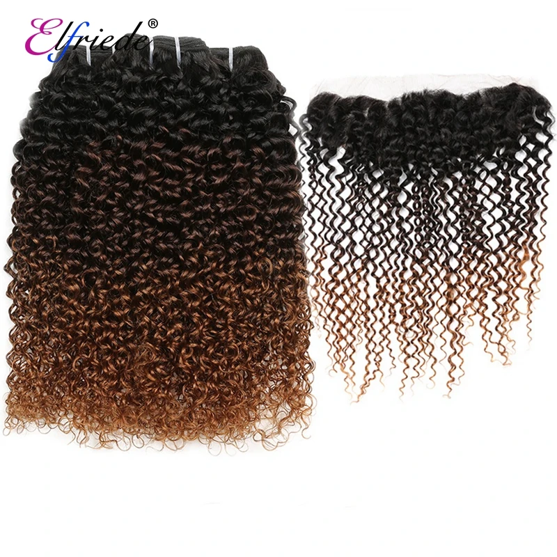 Elfriede 1B/4/30 курчавые вьющиеся волосы с эффектом омбре цветные искусственные