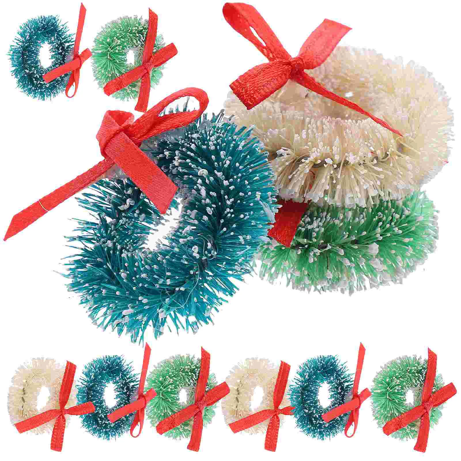15 шт. Рождественский мини-венок украшение дома ремесла подвески гирлянда зимний