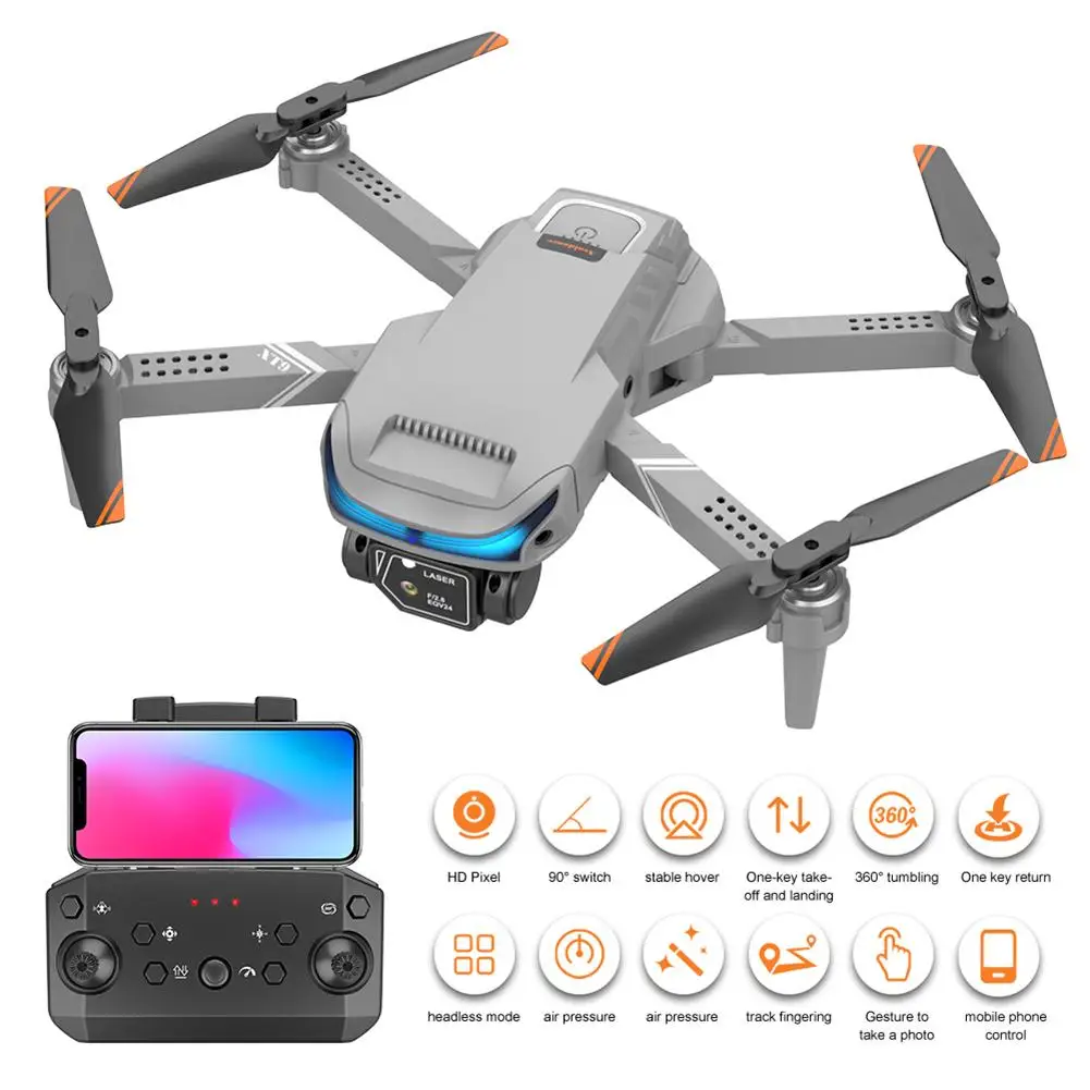 Lsrc Xt9 Wifi Fpv With 4khd Dual Camera Altitude Hold Mode Foldable RC Drone Quadcopter RTF (optical Flow Location) enlarge