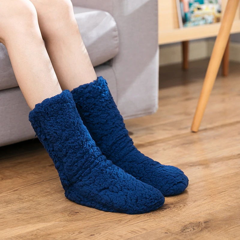 

Autumn Ladies Foot Warm Socks Winter Plus Velvet Thick Warm Floor Socks Adult Sleeping Sleep Socks