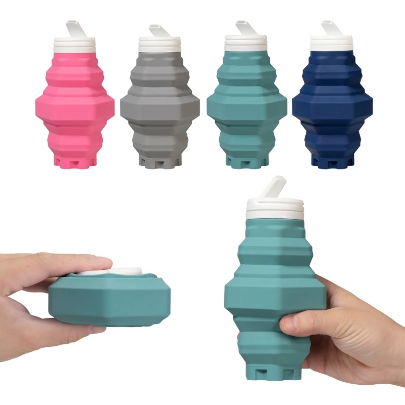 

500ML Silicone Collapsible Water Bottles For Sport Drink Camping Travel Cycling Kettle Folding Water Bottle Water Cup