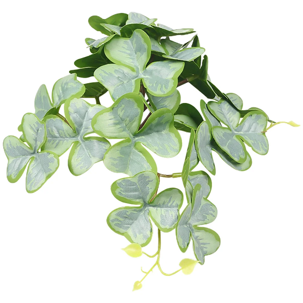

Shamrock Artificial Fake Greenery Decor Leaf Live Dracaena Faux Green Vase Stems Clover Branch Bouquet Picks S Day Flowers Diy