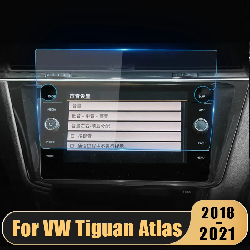 

For Volkswagen VW Tiguan MK2 Allspace Atlas 2018 2019 2020 2021 Glass Car GPS Navigation Screen Protector Film Sticker Accessori