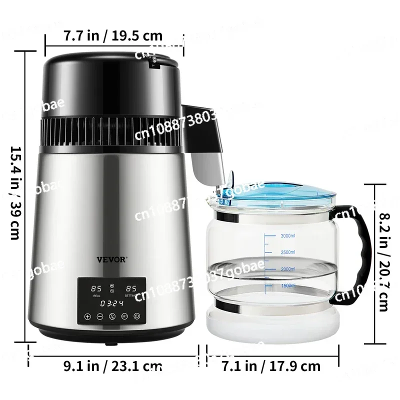 Vevor 4л дистиллятор для воды очиститель фильтр-дозатор бутылочка питья смягчитель