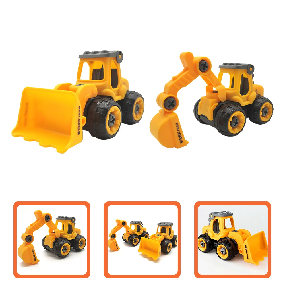 

Construction Toy Engineering Cake Toys Truck Excavator Vehicles Birthday Digger Supplies Party Play Decorworker Car Mini Models
