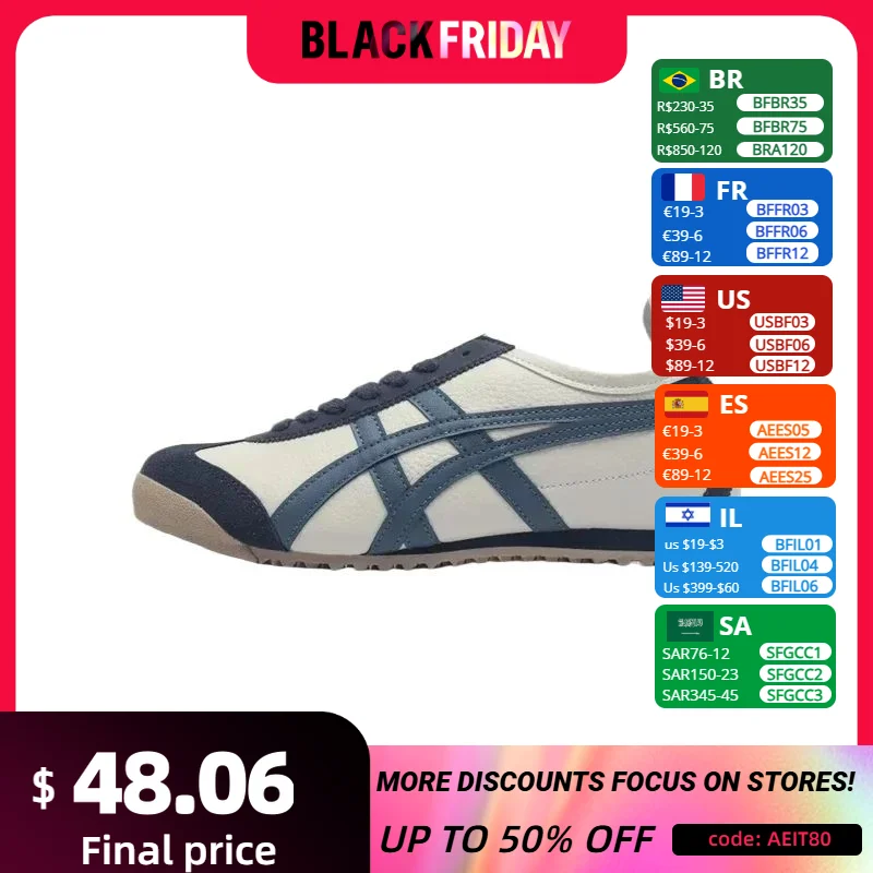 Asics Onitsuka Tiger MEXICO 66 мужская и женская обувь для скейтбординга низкие уличные